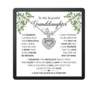 XanXara To My Daughter Necklace from Dad Mom, To My Granddaughter Gifts from Grandma Grandpa, Necklace Birthday Gift for Her, Mom Necklace from Son Daughter, normal, Gold, No Gemstone