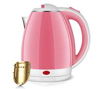 XAOBNIU Electric Kettle 1500W Fast Boil Kettle 100% BPA Free Stainless Steel Kettle, 2L (Color : Pink)