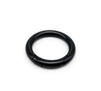 XaoHuaS 1pcs Spring Gate O Ring for Keyring, PU Bag, Handbag, Belt Strap - Zinc Alloy Clip Buckle, Versatile and Stylish Accessory(Black,15mm)
