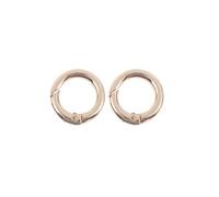 XaoHuaS 2Pcs Zinc Alloy Metal Spring O Ring Buckles Clips - Round Push Trigger Snap Hooks for Purses, Handbags, and Belts(Rose Gold,25)