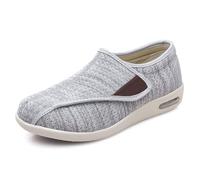 XAOLPLH Diabetic Shoes Feet for Men with Swollen Feet Women Adjustable Edema Comfy Sandal Shoes, Extra Wide Walking Memory Foam Slippers for Arthritis Feet Closed Toe Easy On/Off,42