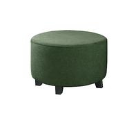 XAOLPLH Washable Foot Stool Cover, Super Soft Pouffe Cover Footstool Protector Covers, Ottoman Covers Round, Sofa Slipcovers Protector Cover Footstool Slipcover,Green,XL