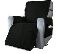 XAOLPLH Waterproof Recliner Chair Covers, Recliner Chair Cover Pad, Armchairs Sofa Cushion Recliner Covers, Washable Sofa Slipcovers Sofa Protectors For Kids And Pets,Black,S