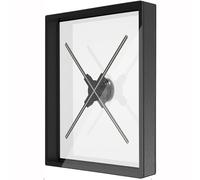 XAoSCd 3D Hologram Fan,56cm Projection Advertising Display Machine Projector,LED Sign Rotating Hologram Projection,Built In Speaker for Shops,Black