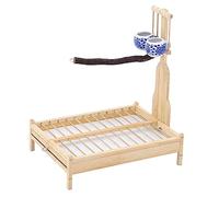 XAoSCd Bird Cage Bird Cage Fun Bird Play Stand Solid Wood Bird Carriers Play Stand With Feeding Bowl Home Table Decor Birdcages Novel design,