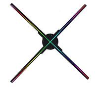XAoSCd Holographic Fan, 3D Holographic Fan Projector Advertising Display Lights 3D Hologram Advertising Lights Decorative Commercial Promotional Lights,For Business Store Signs,One Color-65cm