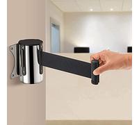 XAoSCd Retractable Rope, Wall Mount Retractable Belt Barrier, 5M Retractable Barrier Do Not Enter Tape Stainless Steel Crowd Control Queue Barrier