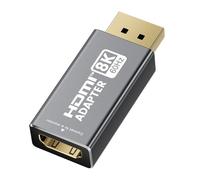 XAOSUN 8K DisplayPort to HDMI Adapter,Uni-Directional DP to HDMI 2.1 Adapter 8K@60Hz/4K@120Hz,Display Port Male to HDMI Female Adaptor Compatible for HP, Dell, HDTV, AMD, NVIDIA, GPU,Projector,Desktop