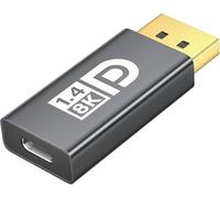 XAOSUN USB C to DisplayPort 1.4 Adapter, 8K @ 60Hz USB 3.2 to DisplayPort Bi-Directional, 4K @ 144Hz/120Hz Thunderbolt 3/4 to DP Converter, Compatible with MacBook, iPhone 16/15, iPad Pro, Samsung