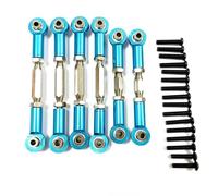 XAQRYQO For ARRMA 1/10 rc Car Upgrade Accessories Spare Parts Aluminum Alloy Wheelbase Steering Link Rod Set RC Links Linkages(Blue)
