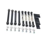 XAQRYQO For MN D90 D91 D96 D99 D99S MN90 MS 1/12 rc Car Upgrade Parts Metal For Chassis Pull Rods Link Suspension Tie Rod RC Links Linkages(Black)