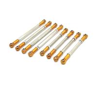 XAQRYQO For MN For MN128 1/12 rc Car Spare Part Aluminum Alloy Wheelbase Steering Link Rod Set Accessories RC Links Linkages(Yellow)