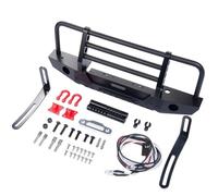 XAQRYQO RC Bumper For TRX4 For Bronco For Defender 1/10 RC Crawler Car Accessories Front Bumper With Winch Mount Light Adjustable