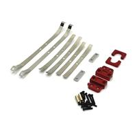 XAQRYQO RC Car Accessories For MN82 For LC79 Metal Rear Axle Shock Absorber For Leaf Springs And Fixed For Seat Mount Bracket Set 1/12 rc Car Upgrade Parts Modification Accessories(Red)