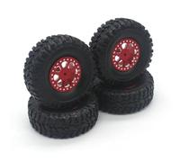 XAQRYQO RC Car Assortment For JJRC C8815 For Willis Remote Control For Climbing Car Upgrade Parts Metal Hub Tire(Red)