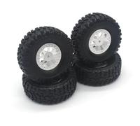 XAQRYQO RC Car Assortment For JJRC C8815 For Willis Remote Control For Climbing Car Upgrade Parts Metal Hub Tire(Silver)