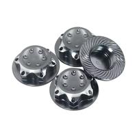 XAQRYQO RC Car Assortment For X-maxx For Summit For E-revo For Arrma 1:8 rc Car Anti-skid Wheel Cover Aluminium Alloy Hub 17mm Hex Nut(Gray)