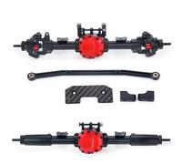 XAQRYQO RC Car Axle Set For Axial SCX10 II AX90046 90047 90027 90028 Metal Front Rear Axle Straight 1/10 RC For Rock Crawler Car Upgrade Parts(Rear Front Axle)