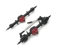 XAQRYQO RC Car Axle Set For MN For MN82 LC79 For MN78 1/12 rc Car Parts Accessories Metal Upgrade Front And Rear Axle Assemblies(Black,Front and Rear)