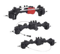 XAQRYQO RC Car Axle Set For TRX-4 6WD 1:10 RC Crawler Upgrade Complete Front Middle Rear Differential Portal Axle With T-lock High Ground Clearance(Front Middle Rear)