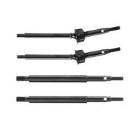 XAQRYQO RC Car Drive Shafts For TRX4M 1/18 RC Crawler Car Upgrade Parts Steel Front Rear Axle Shafts 5mm Extended +2mm Thread Longer Driveshaft(Black)