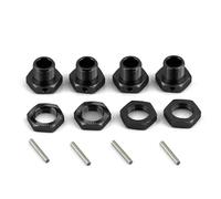 XAQRYQO RC Car Parts For Arrma 1/7 For Infraction For Limitless For Felony 6S 1/8 For Typhon 6S Metal 17mm Wheel Hex Hub Adapter With Nut rc cars Upgrade Parts(Black)