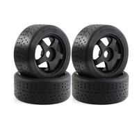 XAQRYQO RC Car Parts For Arrma For Infraction For Felony 1/7 rc Car Upgrade Parts Accessories 5-Spoke 100x42mm 42/100 Tire Tyre 17mm Wheel Hex(Black)