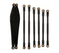 XAQRYQO RC Car Parts For AXIAL For RBX10 For Ryft 1/10 8Pcs Modification Metal Link Rod Linkage Rear Trailing Arm Set RC Crawler Upgrade Parts Accessories(Black)