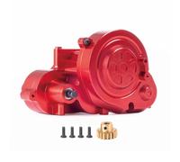 XAQRYQO RC Car Parts For Axial For RBX10 For Ryft 1/10 Complete Metal Gearbox Transmission Box With Gear RC Crawler Car Upgrade Parts With 17T Pinion Brass(Red)