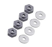 XAQRYQO RC Car Parts For HSP 1/10 1/8 rc cars For Buggy For Monster Truck Accessories 12mm To 17mm Wheel Adapter Drive Hub Combiner Hexagonal Hex Hole 6mm Parts(Gray)