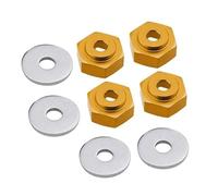 XAQRYQO RC Car Parts For HSP 1/10 1/8 rc cars For Buggy For Monster Truck Accessories 12mm To 17mm Wheel Adapter Drive Hub Combiner Hexagonal Hex Hole 6mm Parts(Yellow)