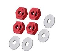 XAQRYQO RC Car Parts For HSP 1/10 1/8 rc cars For Buggy For Monster Truck Accessories 12mm To 17mm Wheel Adapter Drive Hub Combiner Hexagonal Hex Hole 6mm Parts(Red)