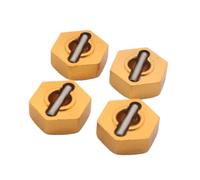 XAQRYQO RC Car Parts For HSP 102042 02100 4WD For Himoto RC Wheel Hex Nut 12MM Aluminum Pins Drive Hubs 1/10 Upgrade Hub Adapter rc cars Parts(Yellow)