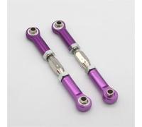 XAQRYQO RC Car Parts For HSP 106017 166017 08242 06016 1/10 For 94111 94188 Aluminum Front Rear Linkages Alloy For Sonic Servos Link Upgrade rc cars Parts Accessories(Purple)