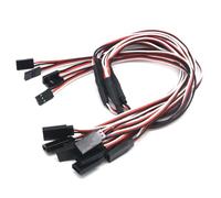 XAQRYQO RC Car Parts For JR For Futaba Rc Battery Drone Car Boat Helicopter Airplane Parts 5pcs 150mm 300mm 500mm RC Servo Y Extension Cord Cable Lead Wire(500MM)