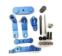 XAQRYQO RC Car Parts For LOSI For Baja For Rey For Hammer For 4WD 1/10 RC Crawler Upgrade Parts Aluminum Alloy Steering Servo Saver(Blue)