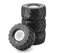 XAQRYQO RC Car Parts For Losi For Mini For LMT 100mm 1/10 For Monster Truck For Buggy Tires Wheel 12mm Hex 1/18 RC Car Upgrade Parts Replacement Accessories(White)