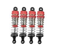 XAQRYQO RC Car Parts For MJX For Hyper For Go For H16H H16E H16P 16207 16208 16209 16210 74mm Upgrade Metal Shocks Damper Replacement Rc Spare Parts Accessories(Red)