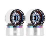 XAQRYQO RC Car Parts For SCX10 For TRX4 VS4-10 For Gen8 (W1957) 1/10 RC Crawler For Super Heavy 1.9" Beadlock Deep Dish Wheel Rim 153g(Blue)
