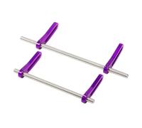 XAQRYQO RC Car Parts For SCX10 II For TRX4 Sport Power For Wagon For Cliffhanger For LCG For Chassis Body DIY 1/10 RC Crawler Front Rear Modular Bumper Bull Bars(Purple,Set)