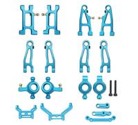 XAQRYQO RC Car Parts For SG1603 SG1604 UD1601 UD1602 Metal Steering Cup Upper Lower For Swing Arm Shock Tower Pull Rod Set rc cars Upgrade Spare Parts Modification(Blue,Size 2)