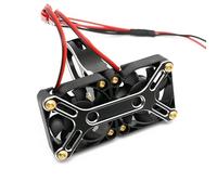 XAQRYQO RC Car Parts For Traxxas 1/5 For X-Maxx 6S 8S 1/5 For Arrma For Kraton For Outcast 4985 1717 Brushless Motor Heat Sink Dual Cooling Fan Heatsink RC Truck Car Parts(Black)