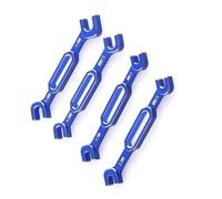 XAQRYQO RC Car Parts For Traxxas For Axial SCX10 4Pcs Wrench 3-3.2 3.5-3.7 4-5 5.5-6Mm Double End For Universal Spanner Turnbuckle For rc cars(Blue)