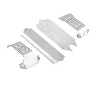 XAQRYQO RC Car Parts For Traxxas For MAXX 1/10 rc Car Parts 5pcs Extended Version Steel Front And Rear For Chassis Armor Skid Plate Protector