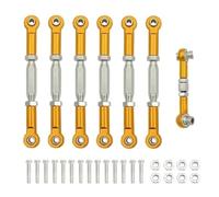 XAQRYQO RC Car Parts For Traxxas For Slash 4X4 For VXL 2WD For Rustler For Stampede For Hoss 1/10 rc cars Upgrades Parts Turnbuckles Camber Link Rod Linkage Set(Yellow)