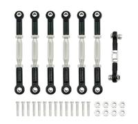 XAQRYQO RC Car Parts For Traxxas For Slash 4X4 For VXL 2WD For Rustler For Stampede For Hoss 1/10 rc cars Upgrades Parts Turnbuckles Camber Link Rod Linkage Set(Black)
