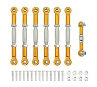 XAQRYQO RC Car Parts For Traxxas For Slash 4X4 For VXL 2WD For Rustler For Stampede For Hoss 1/10 Turnbuckles Camber Link Rod Linkage Set RC Car Upgrades Parts Refit(Yellow)