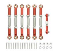 XAQRYQO RC Car Parts For Traxxas For Slash 4X4 For VXL 2WD For Rustler For Stampede For Hoss 1/10 Turnbuckles Camber Link Rod Linkage Set RC Car Upgrades Parts Refit(Red)