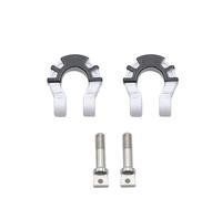 XAQRYQO RC Car Parts For Traxxas For Trx4 For Trx6 For Axial For Scx10 D90 For Yikong 1/10 Rc Crawler Car Parts Front Rear Bumper Trailer Hooks Hitch Rescue Tow Shackles(Silver)