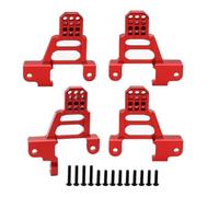 XAQRYQO RC Car Parts For Trx-4 For Bronco K5 G500 For Defender Trx4 1/10 Rc Crawler Upgrade Part CNC Aluminum Alloy Front & Rear Shock Towers Mount(Red,Front And Rear)